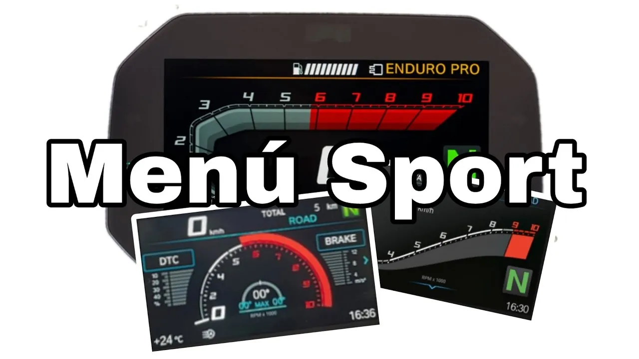 Pantallas TFT BMW Motorrad con menú Sport